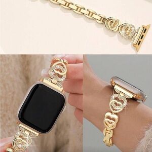 Amazon Gold Heart Link Women's Watch Band